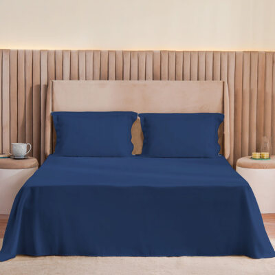 NAVY PEONY – BEDSHEET